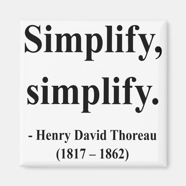 Thoreau Quote 1a Magnet (Front)