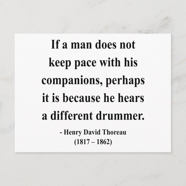 Thoreau Quote 4a Postcard (Front)
