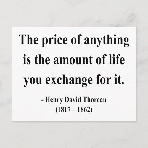 Thoreau Quote 6a Postcard