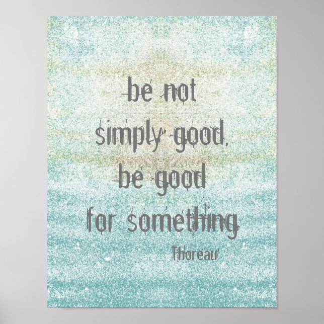 Thoreau quote poster shabby chic style (Front)