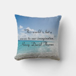 Thoreau Quotes On Beach Throw Pillow at Zazzle