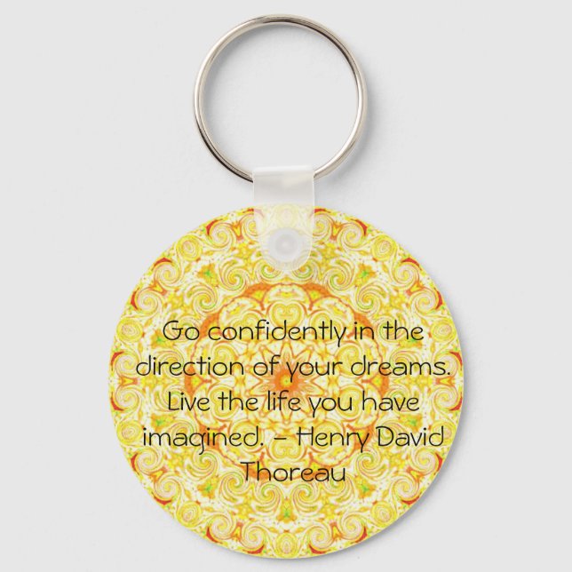 Thoreau Quotre Keychain (Front)