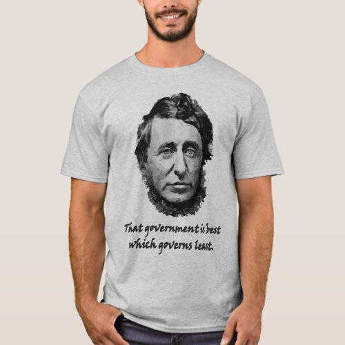 Thoreau Small Government Quote T_Shirt