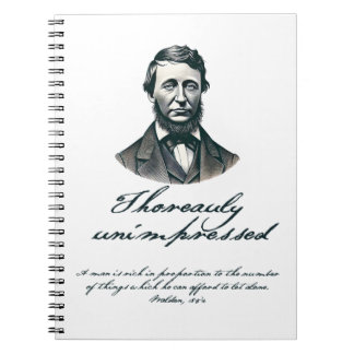 "Thoreauly Unimpressed" Spiral Notebook