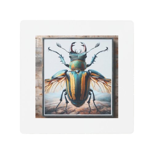 Thorictus Beetle IREF901 _ Watercolor Metal Print
