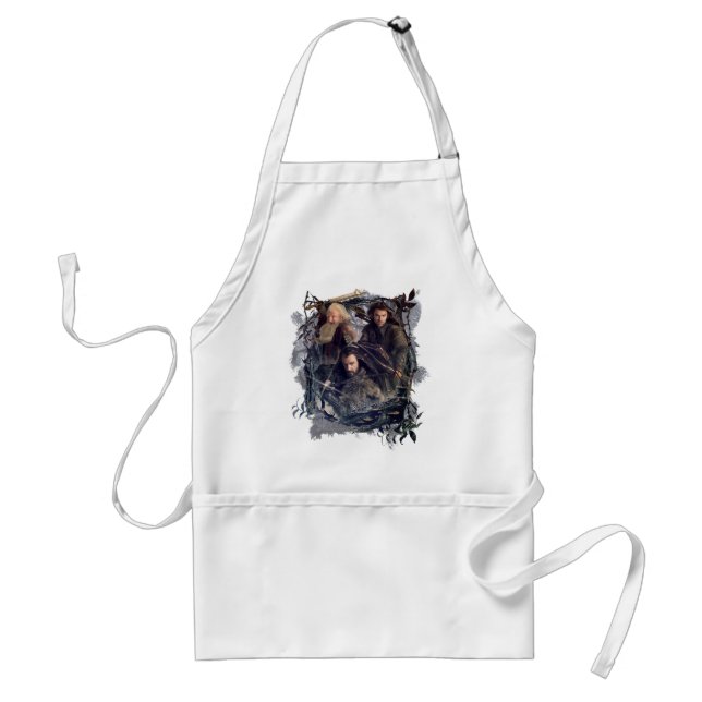 Thorin, Kili, and Balin Graphic Adult Apron (Front)