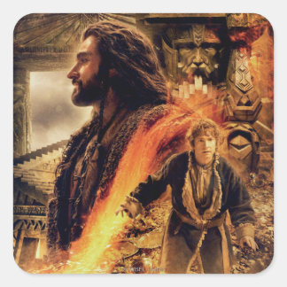 THORIN OAKENSHIELD™ and BILBO BAGGINS™ in Erebor Square Sticker