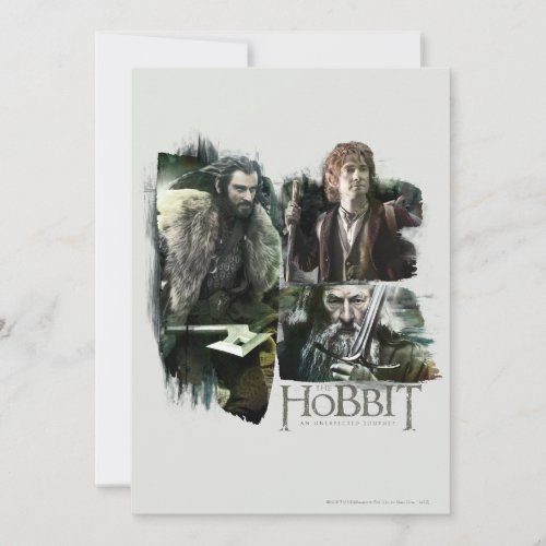Thorin, Bilbo, and Gandalf Logo Personalized Announcements