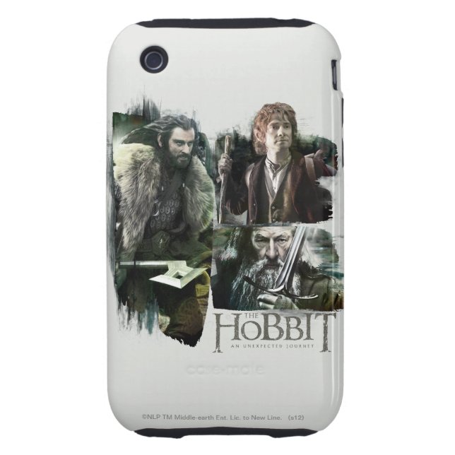THORIN OAKENSHIELD™, BILBO BAGGINS™, & Gandalf Art Tough iPhone 3 Cover (Back)
