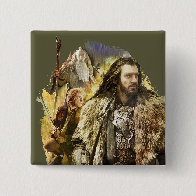 THORIN OAKENSHIELD™, BILBO BAGGINS™, Gandalf Pinback Button (Front)