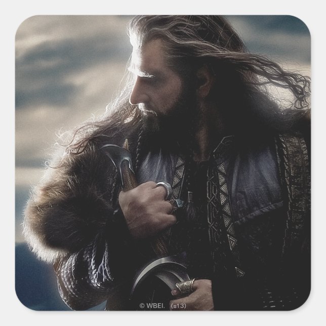 THORIN OAKENSHIELD™ Character Poster 2 Square Sticker (Front)