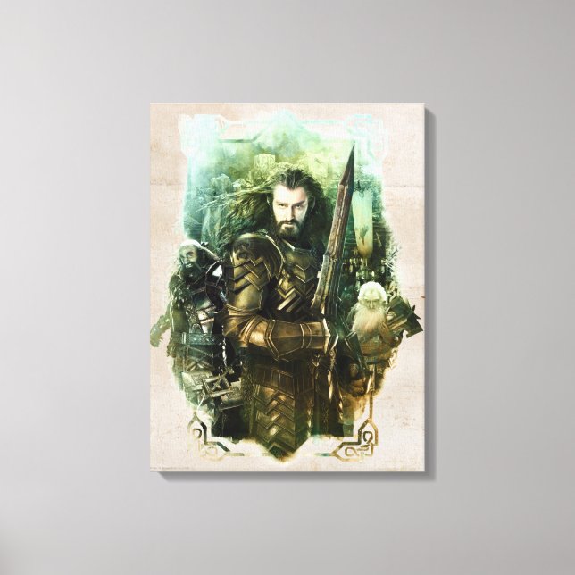 THORIN OAKENSHIELD™, Dwalin, & Balin Graphic Canvas Print (Front)