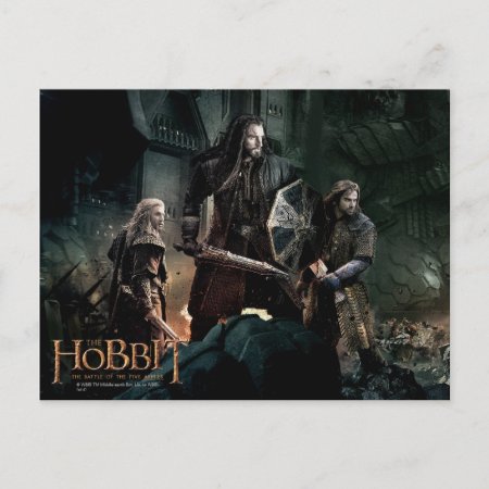 Thorin Oakenshield™, Fili, & Kili At Battle Edge Postcard