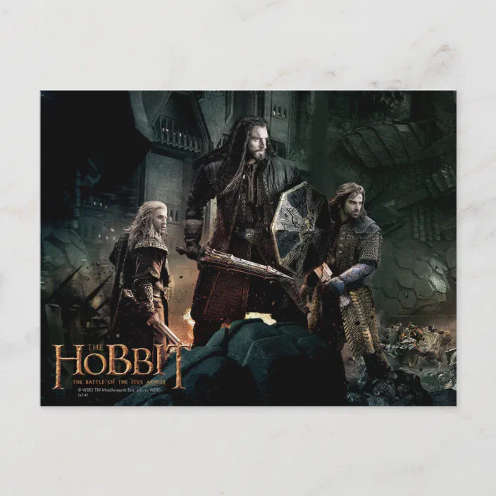 Thorin Oakenshield Fili Kili At Battle Edge Postcard Zazzle Com