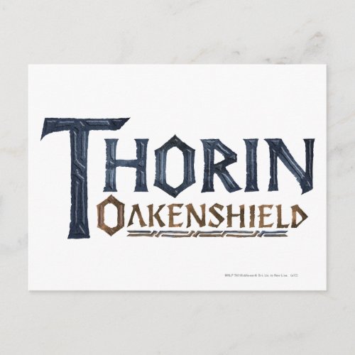 THORIN OAKENSHIELDâ Logo Blue Postcard