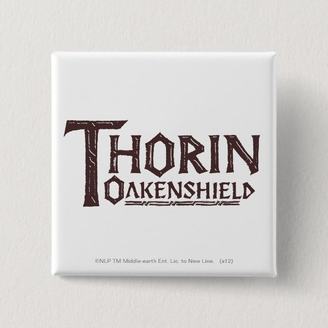 THORIN OAKENSHIELD™ Logo Brown Button (Front)