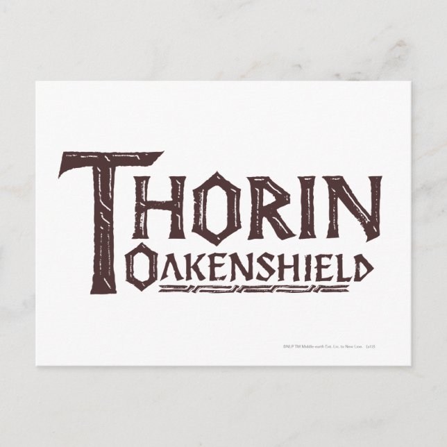 THORIN OAKENSHIELD™ Logo Brown Postcard (Front)