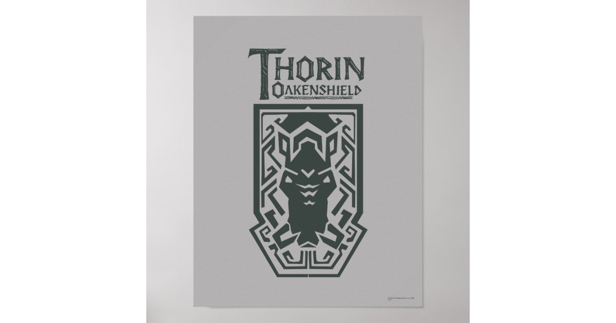 THORIN OAKENSHIELD™ Shield Symbol Poster | Zazzle