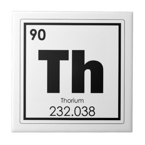 Thorium chemical element symbol chemistry formula ceramic tile