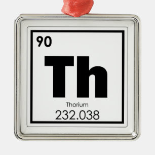 Thorium chemical element symbol chemistry formula metal ornament
