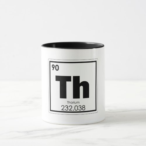 Thorium chemical element symbol chemistry formula mug