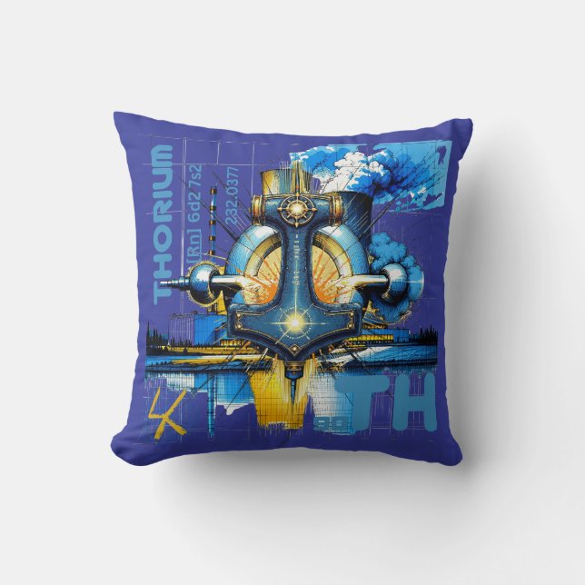 Thorium Throw Pillow (Front)