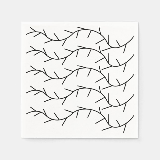 Thorn Black and White Thorn  Napkins (Front)