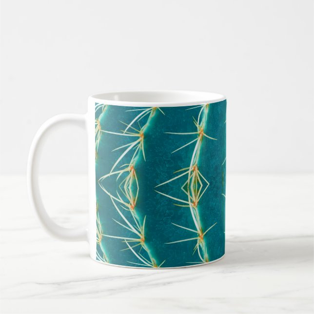 Thorn cactus background,abstract texture pattern f coffee mug (Left)