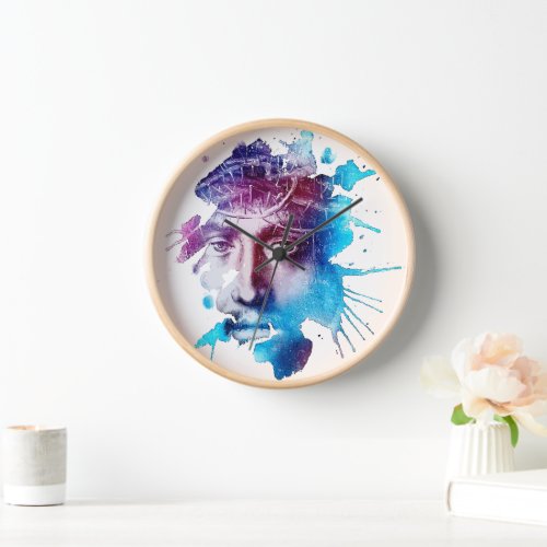 Thorn Crown Jesus Christ Passion Abstract art Clock