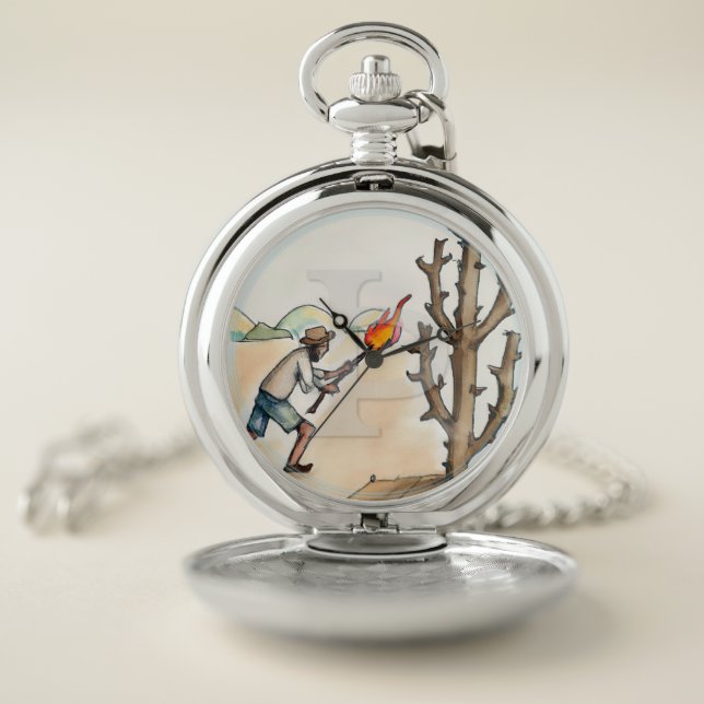 Thorn Rune Pocket Watch ᚦ | Viking Anglo-Saxon  (Inside)