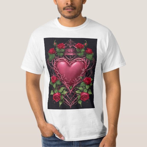 Thorned Heart Tattoo Vintage T_Shirt Design