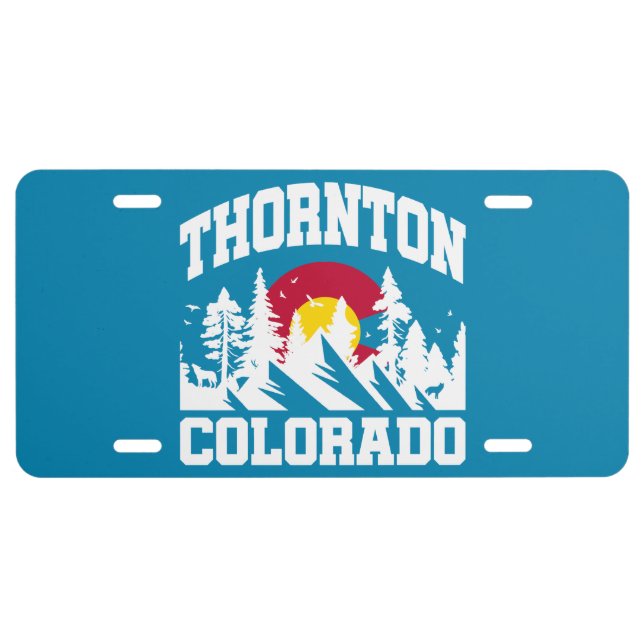 Thornton,Colorado License Plate (Front)