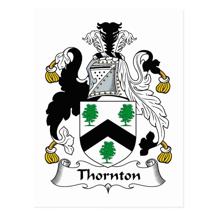 Thornton Family Crest Post Card