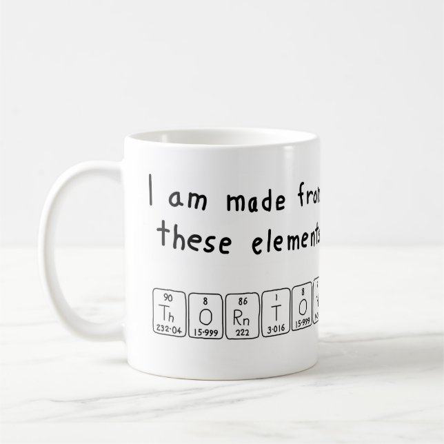 Thornton periodic table name mug (Left)