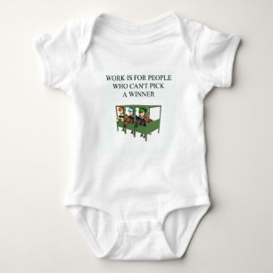 thorough bred horse racing design baby bodysuit