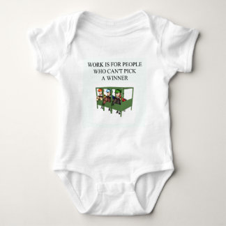 thorough bred horse racing design baby bodysuit