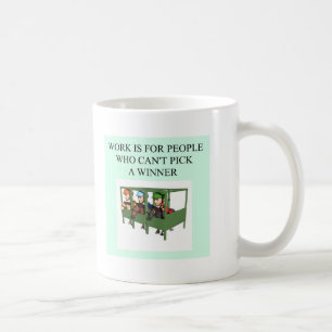 thorough bred horse racing design coffee mug