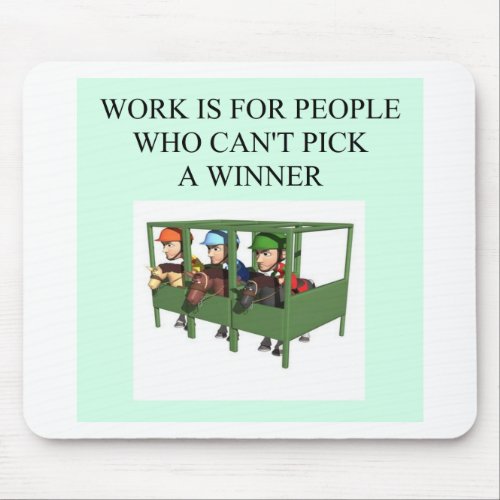 thorough bred horse racing design mouse pad