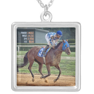 Thoroughbred Blue Horse #3 Necklace
