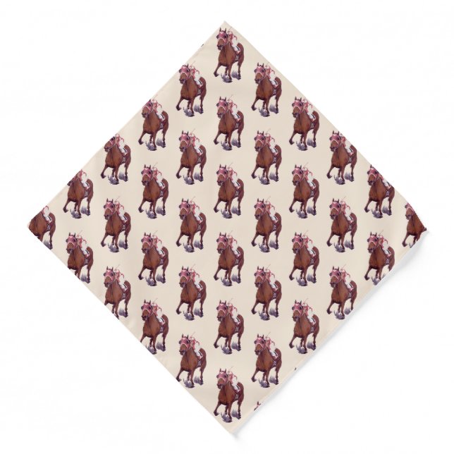 Thoroughbred Champion Racehorse Wins Bandana (Front)