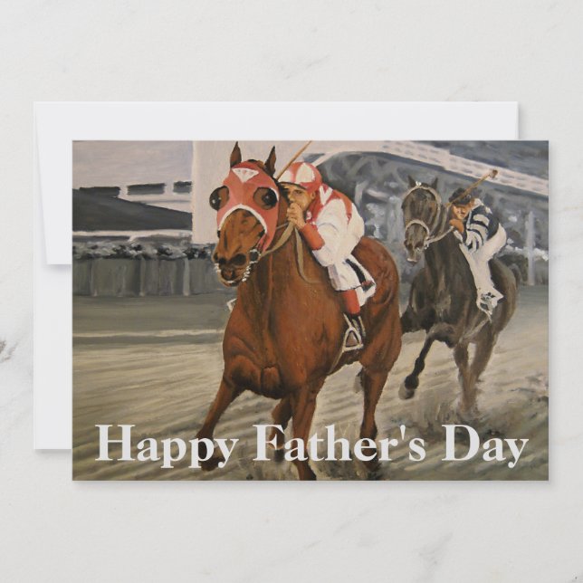 Thoroughbred Equine Wins Horse Race (Front)