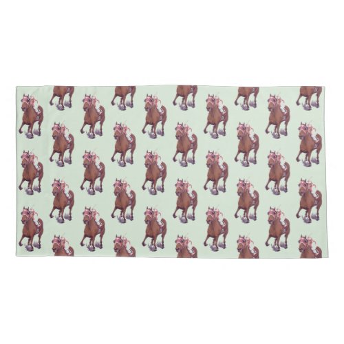 Thoroughbred Equine Wins Horse Race Pillow Case