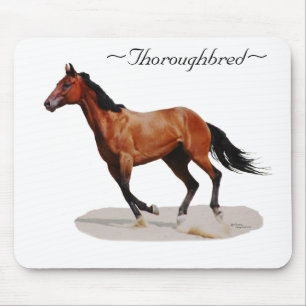 Thoroughbred galloping Mousepad