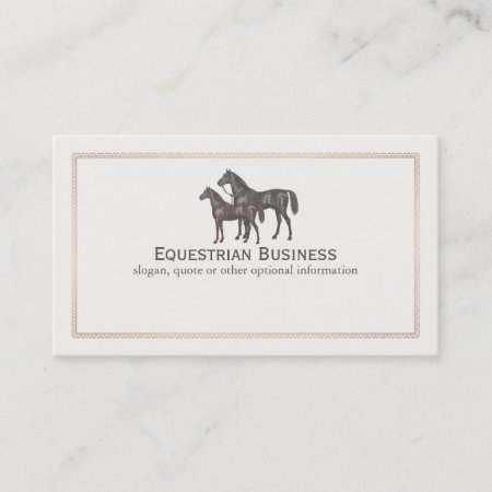 Thoroughbred Horse Equestrian Business Card
