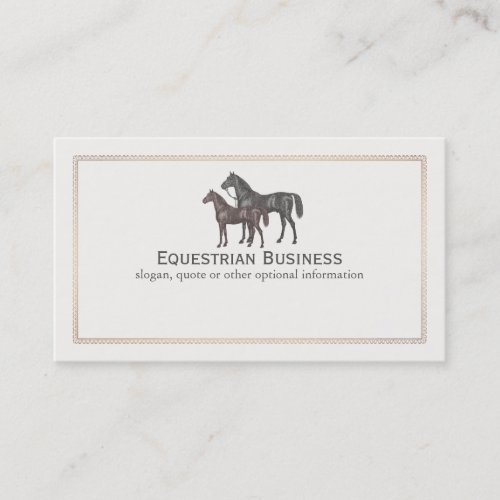 Thoroughbred Horse Equestrian Business Card