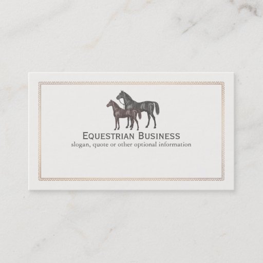 Customizable Thoroughbred Horse Equestrian Business Card