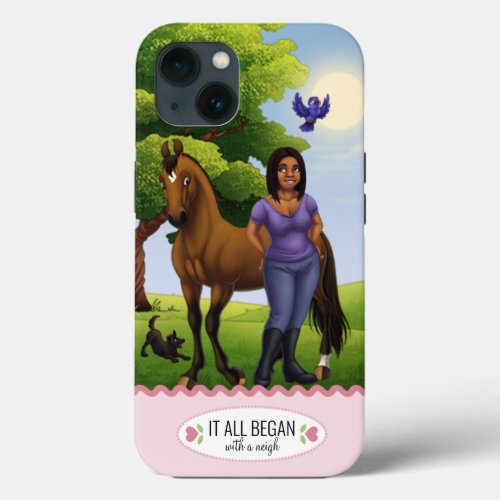 Thoroughbred Horse in Pasture iPhone 13 Case