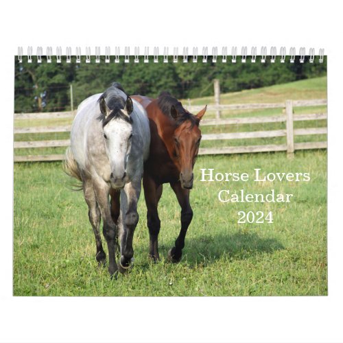 Thoroughbred Horse Lovers 12 Month Calendar
