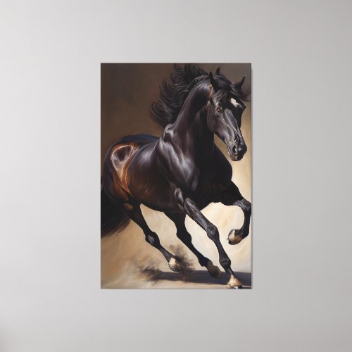 Thoroughbred Horse _ Oil Paint Canvas Print