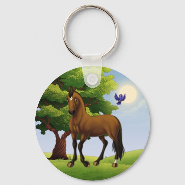 Thoroughbred Horse Promotional Keychain (Front)